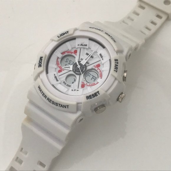 SKMEI Men Watch Dual Time White Sport Multi Functi - Picture 5 of 11